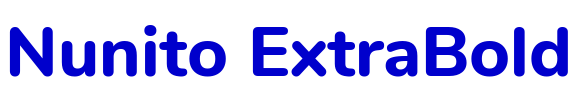 Nunito ExtraBold font